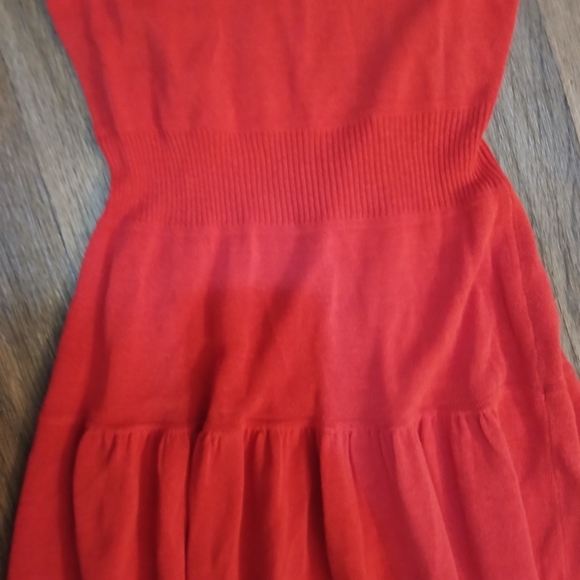 BCBGMaxAzria Sydnie Short Sleeve Knit Maxi Dress in Lipstick Red.  - Picture 2 of 14